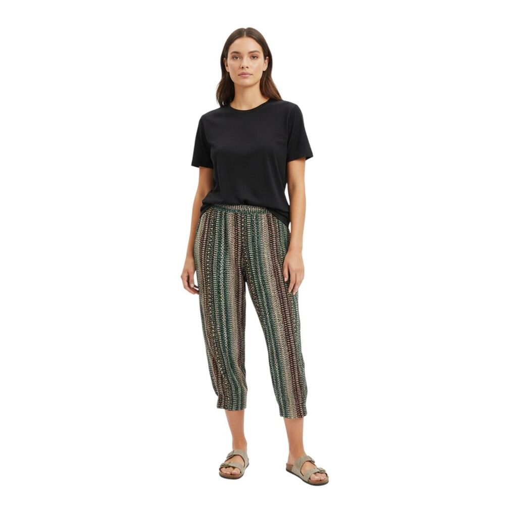 Jessica Simpson Soft Printed Tummy Control Pants LG